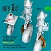 RESKIT RSU35-0074 CH-54A Tarhe landing gear (WITHOUT LOAD) with weighted wheels set for ICM kit (Metal & 3D Printed) 1/35